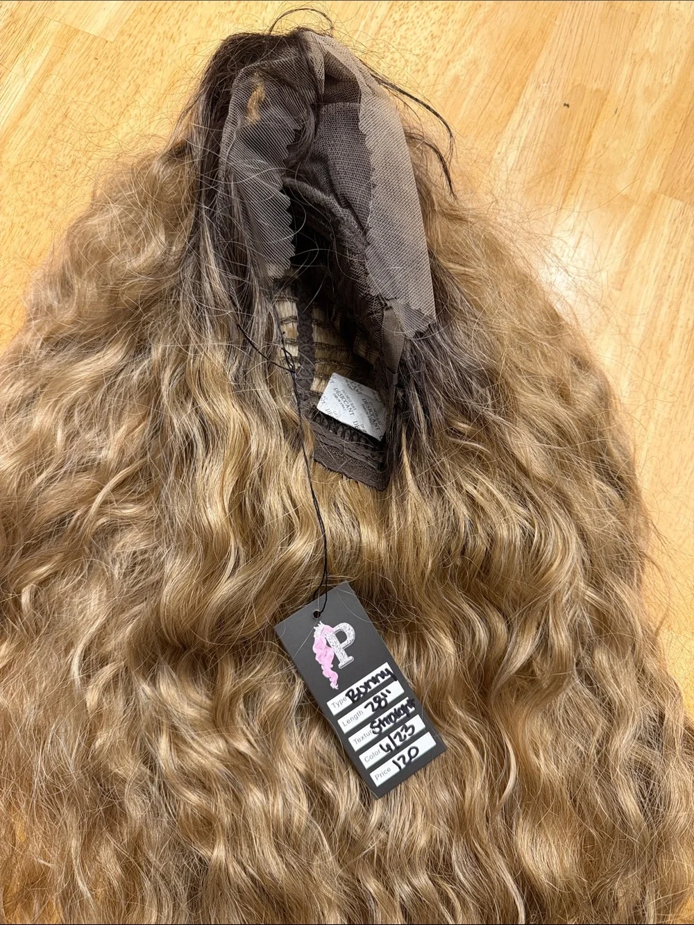 Long Wavy Light Brown Women’s Wig with Natural Highlights - Unbranded